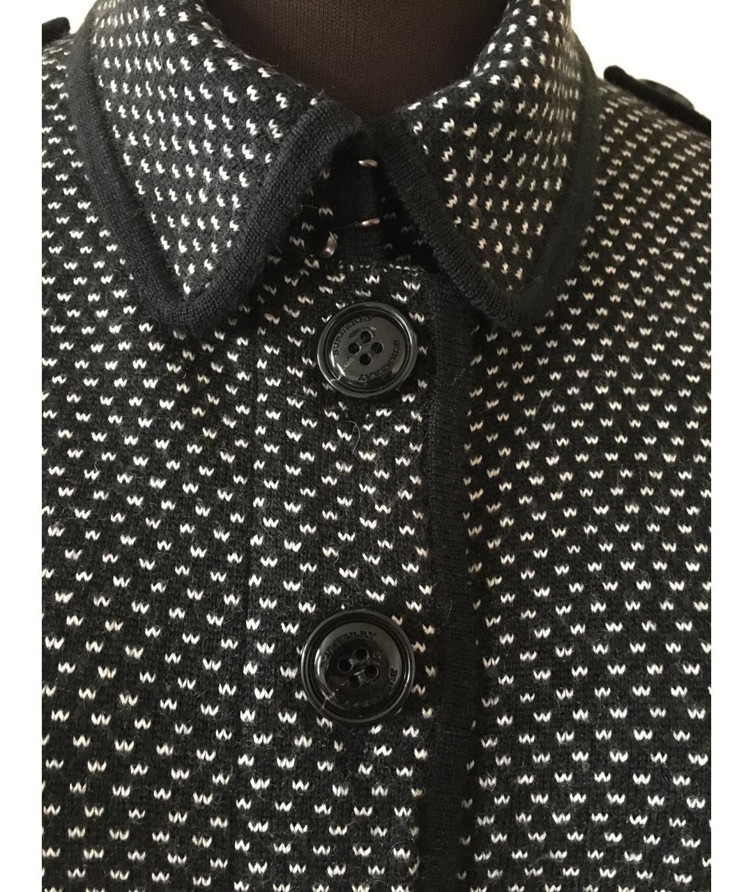 BURBERRY Черное шерстяное пальто, фото 4