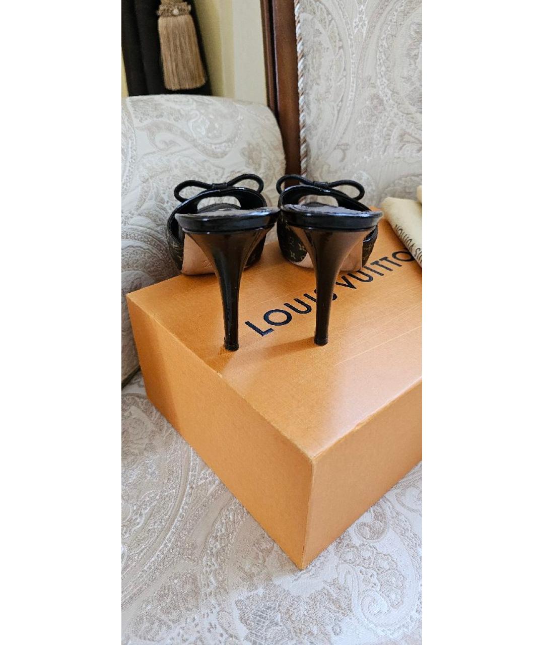 LOUIS VUITTON Коричневые мюли, фото 5