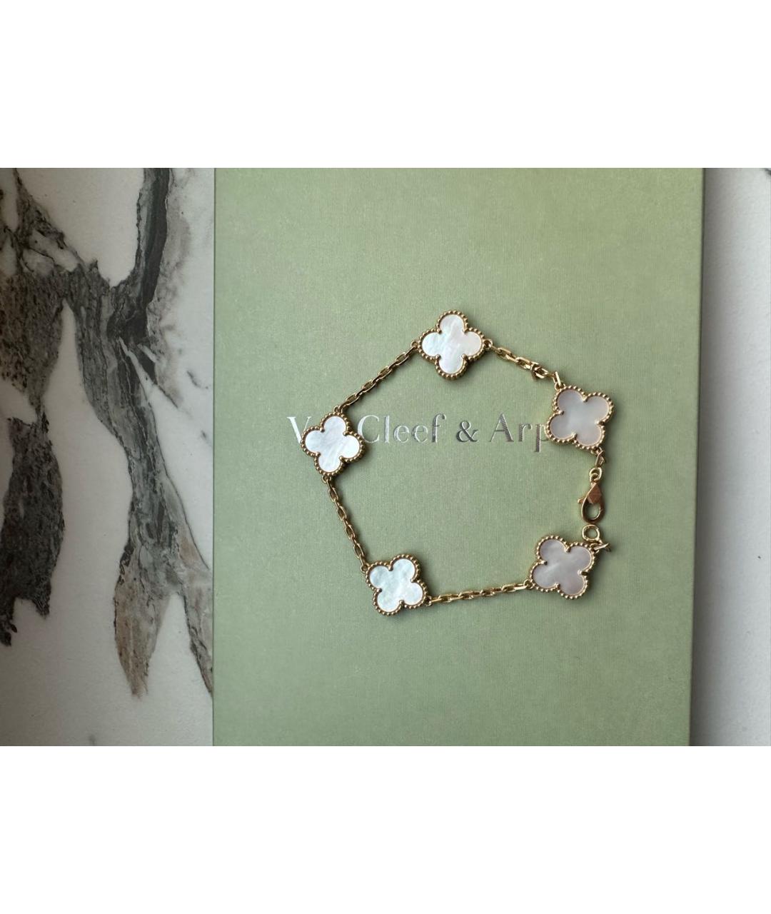 VAN CLEEF & ARPELS Белый браслет из желтого золота, фото 2