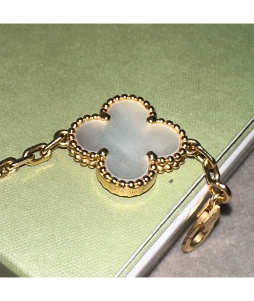 VAN CLEEF & ARPELS Белый браслет из желтого золота, фото 4