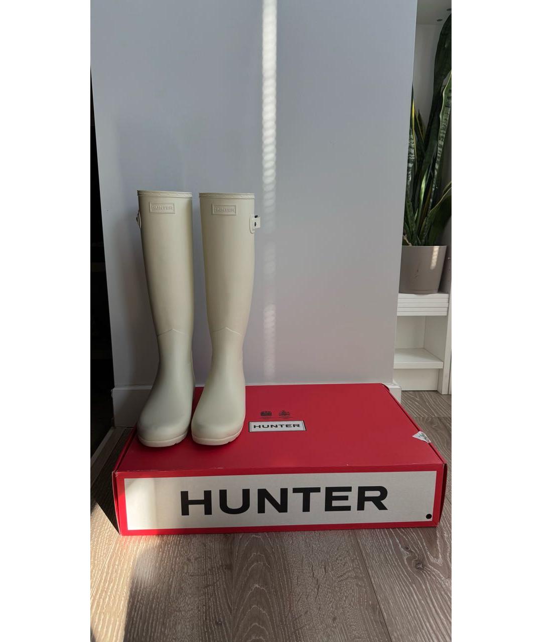HUNTER Белые резиновые сапоги, фото 2