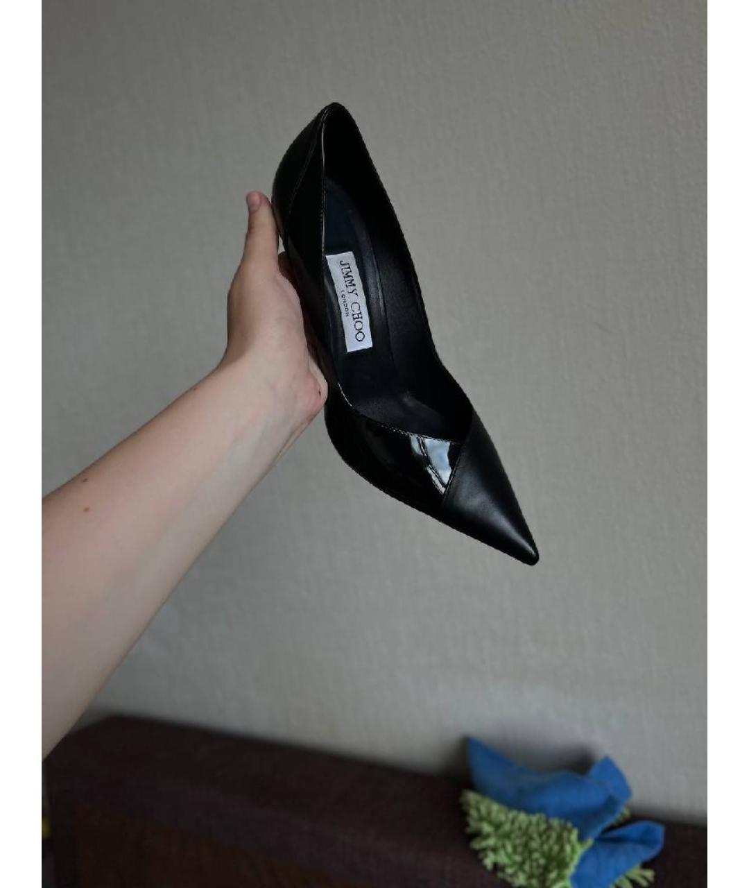 JIMMY CHOO Черные туфли из лакированной кожи, фото 8