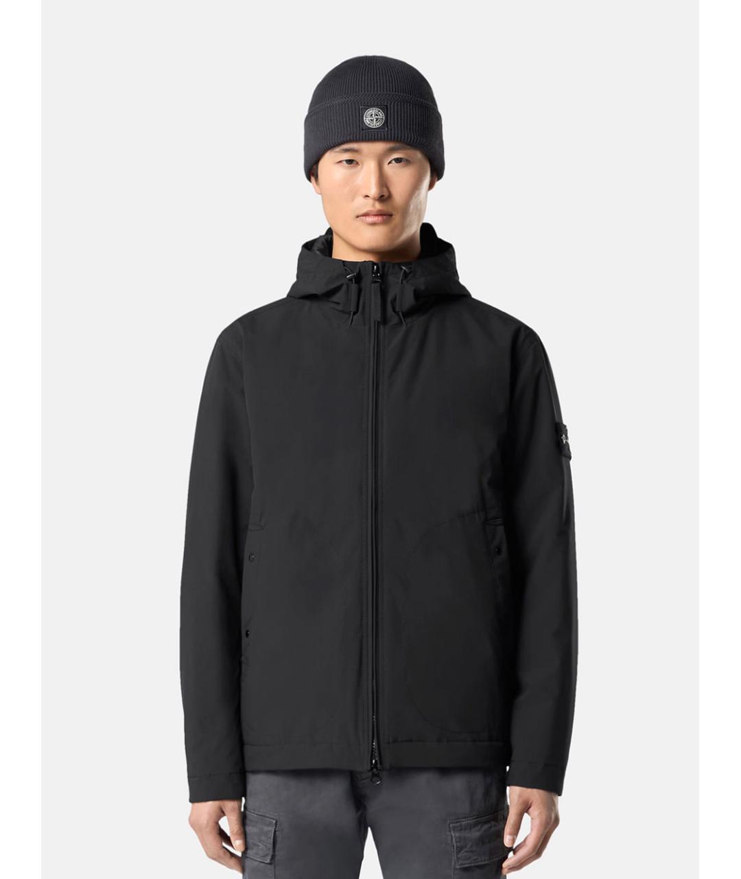 STONE ISLAND Черная полиэстеровая куртка, фото 2