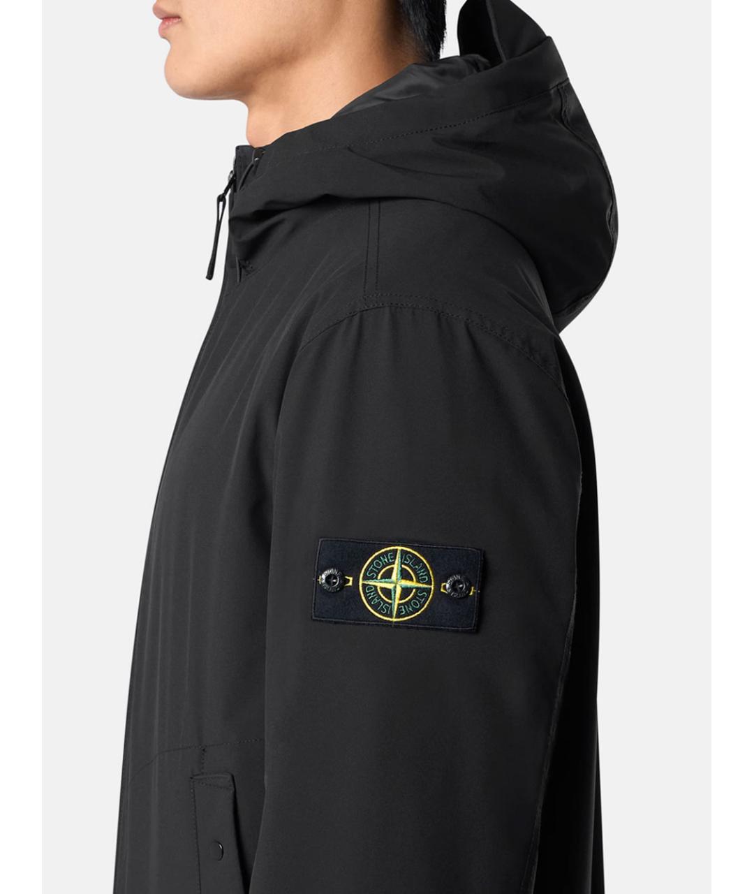 STONE ISLAND Черная полиэстеровая куртка, фото 3