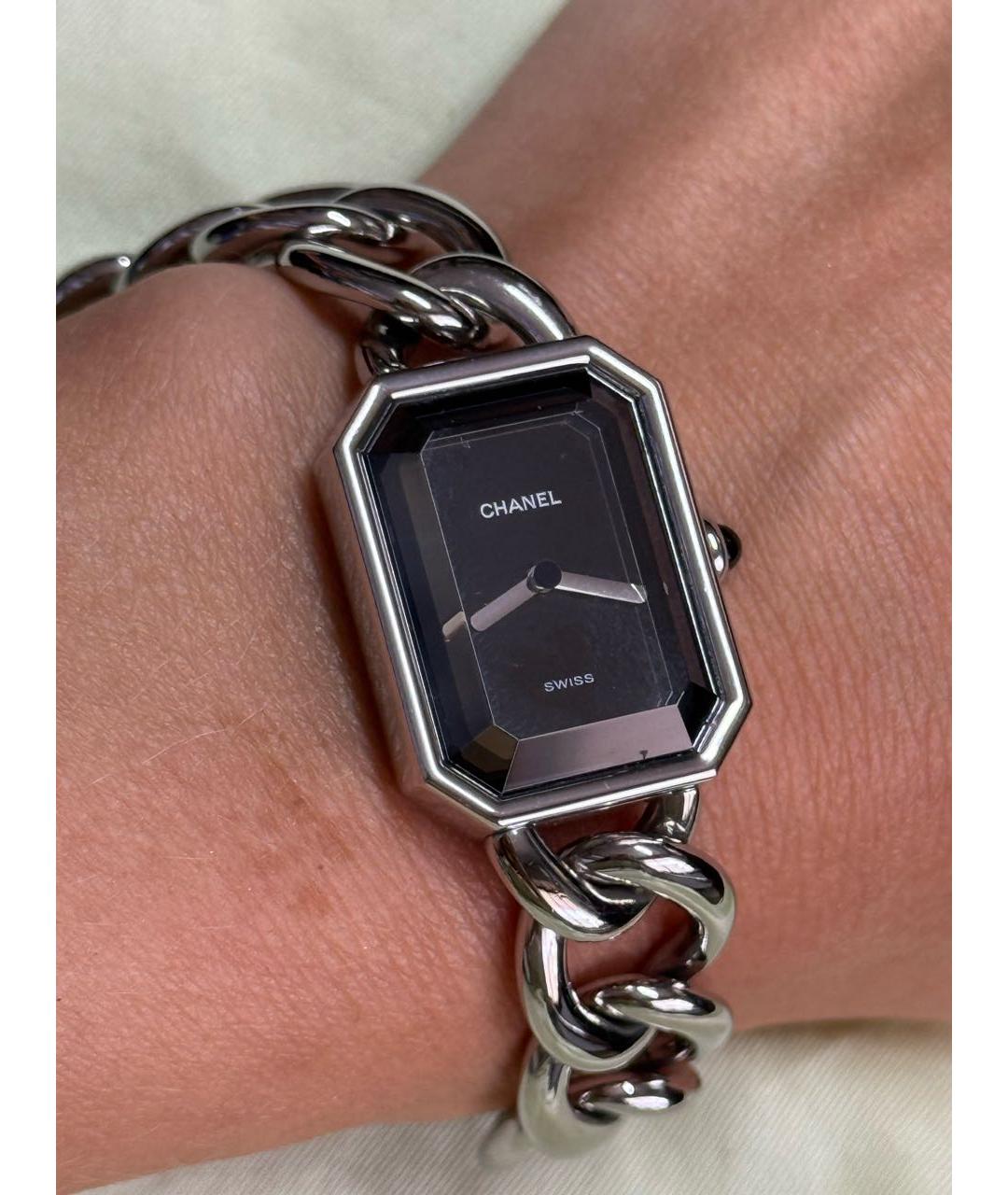 CHANEL Серебряные стеклянные часы, фото 5