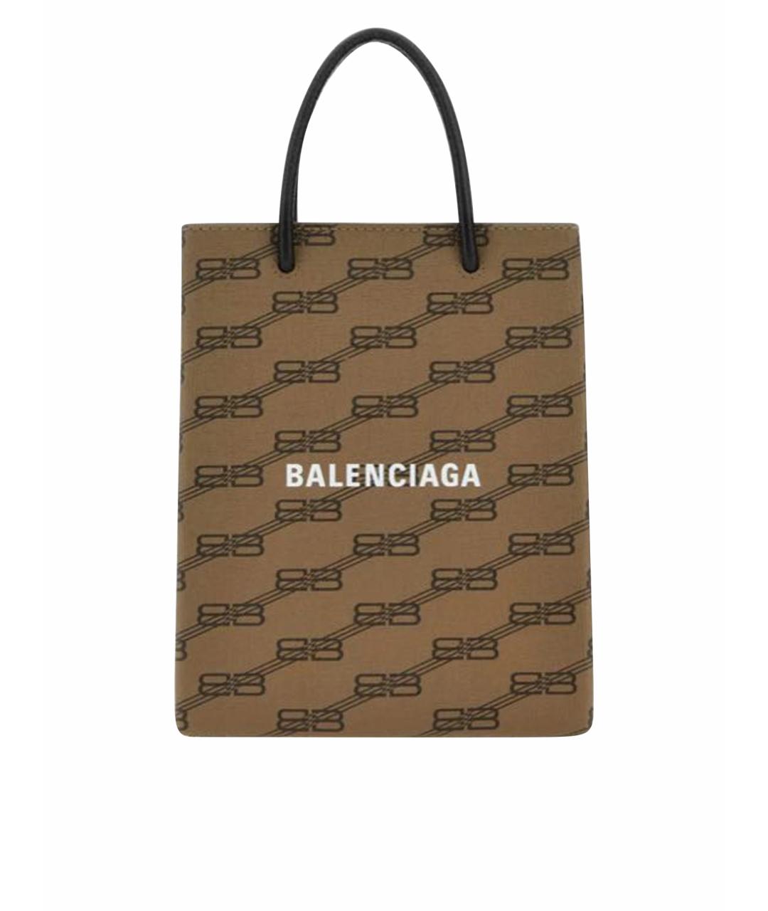 BALENCIAGA Коричневая сумка через плечо из искусственной кожи, фото 1
