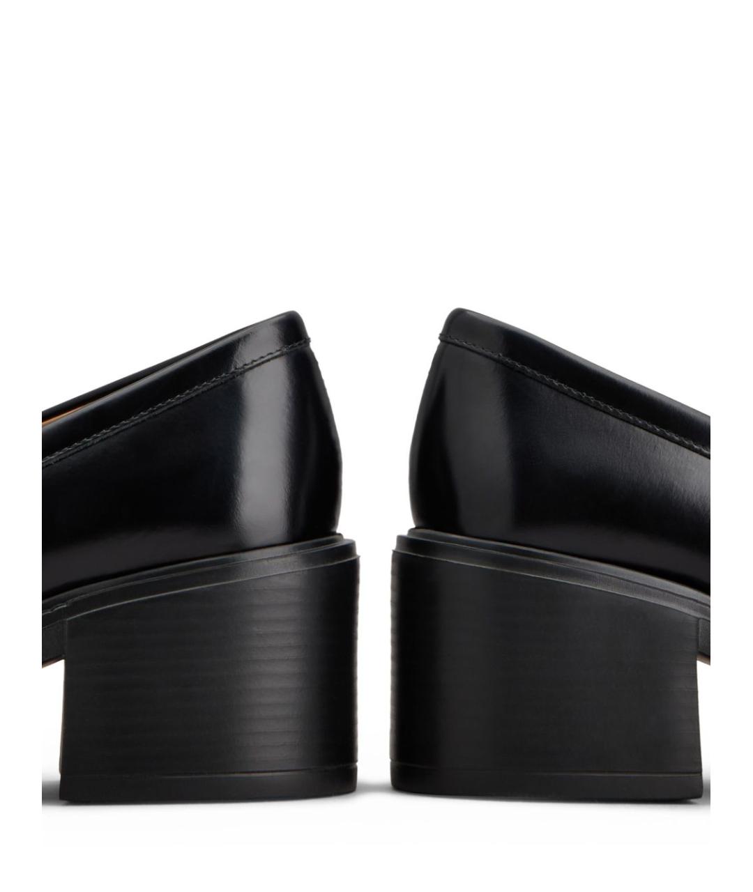 TOD'S Черные кожаные лоферы, фото 4