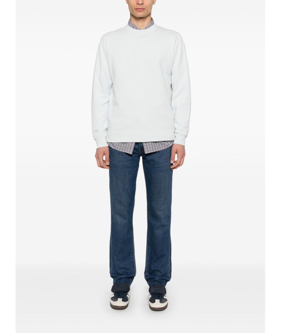 LEVI'S Темно-синие хлопковые прямые джинсы, фото 5