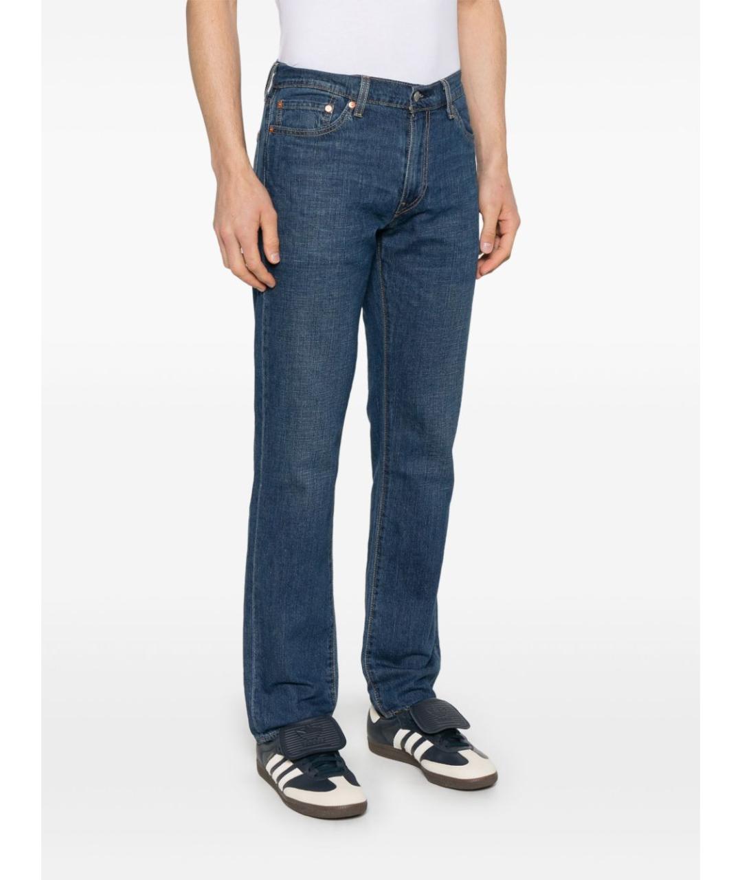 LEVI'S Темно-синие хлопковые прямые джинсы, фото 4