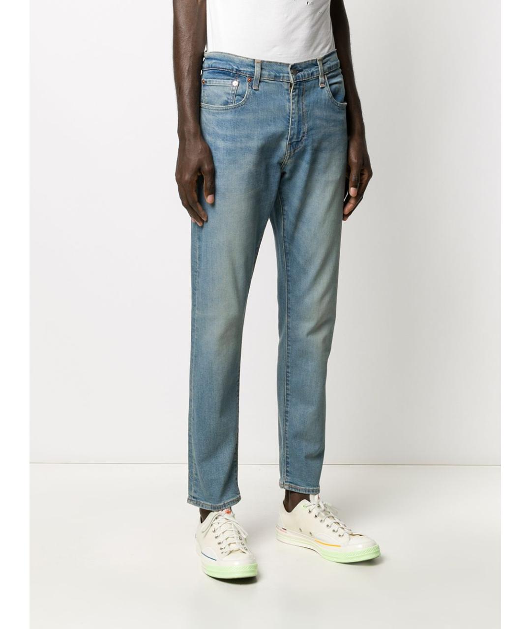 LEVI'S Синие хлопковые прямые джинсы, фото 4