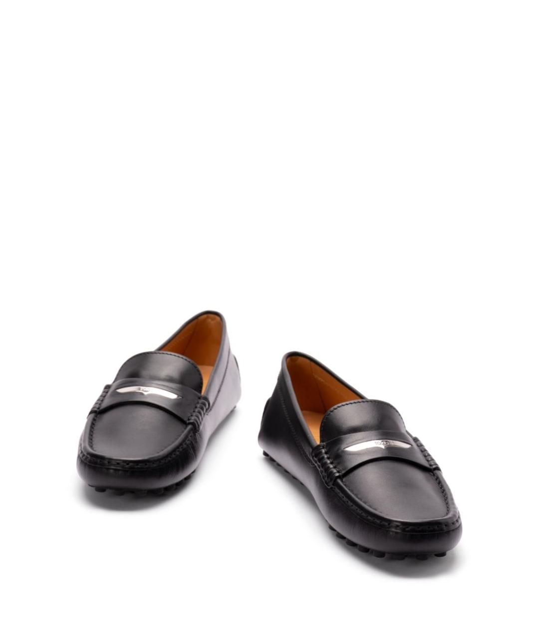 TOD'S Черные кожаные мокасины, фото 4