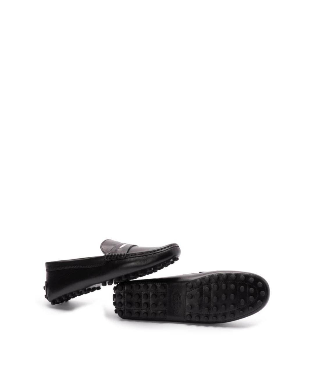 TOD'S Черные кожаные мокасины, фото 3