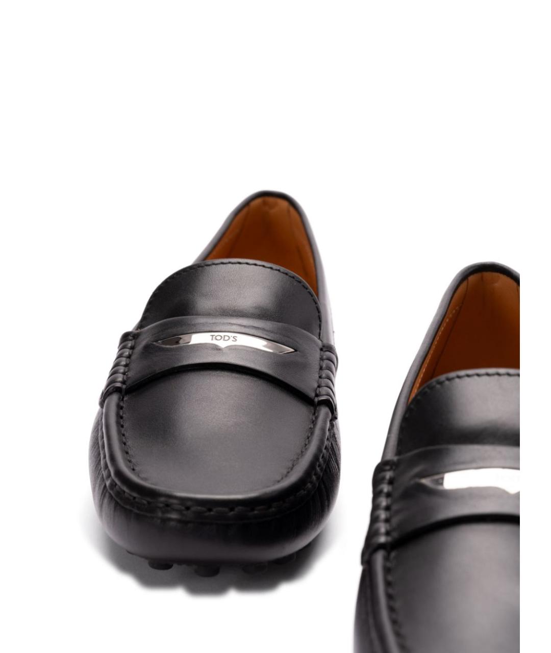 TOD'S Черные кожаные мокасины, фото 5