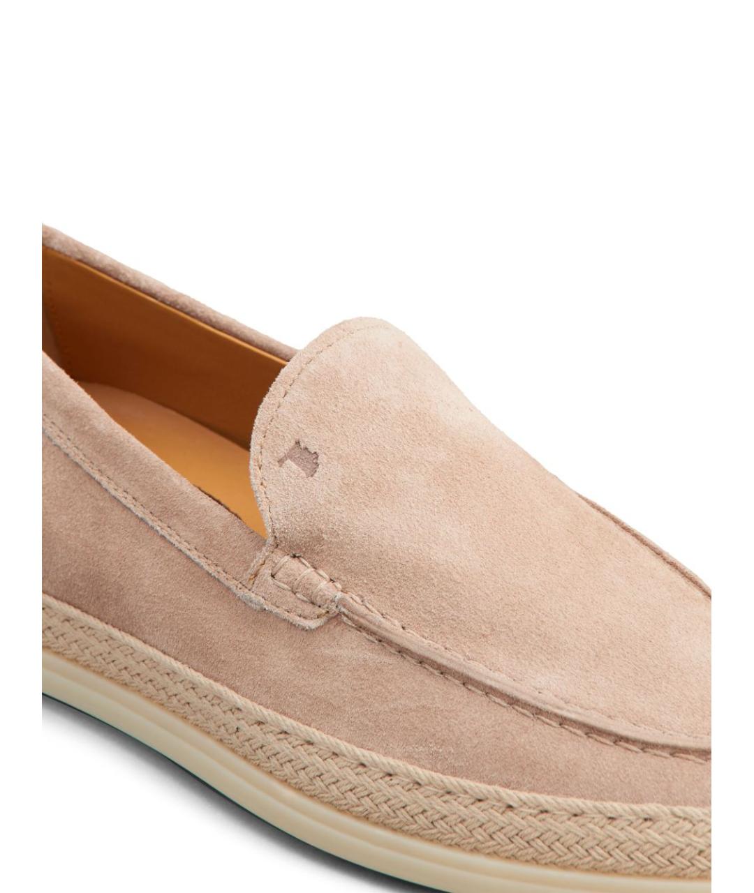 TOD'S Бежевые замшевые лоферы, фото 3