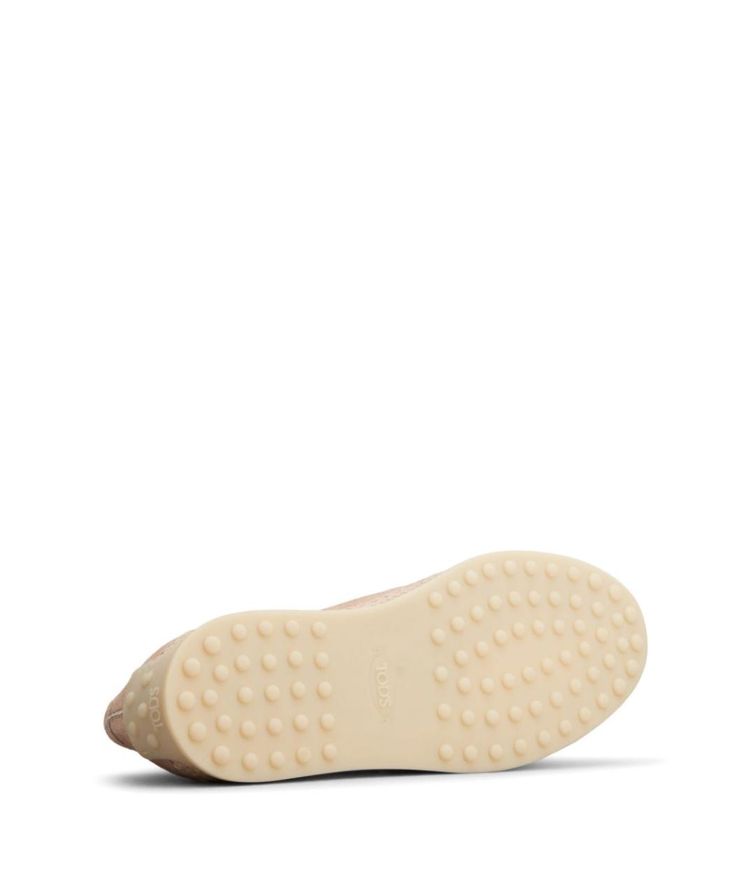 TOD'S Бежевые замшевые лоферы, фото 4