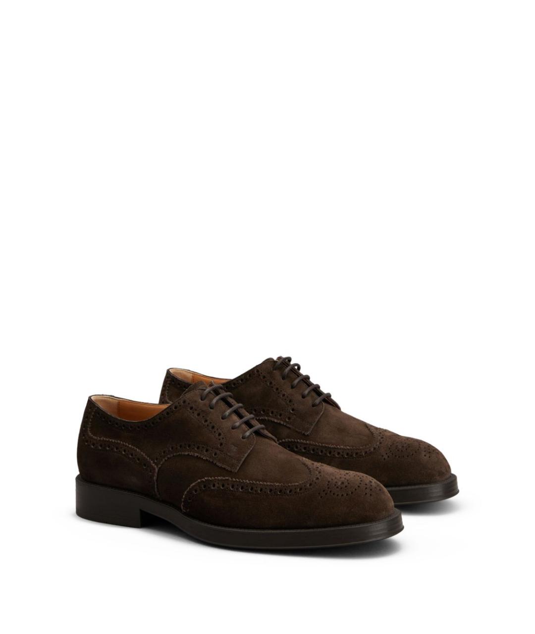 TOD'S Коричневые замшевые туфли, фото 2