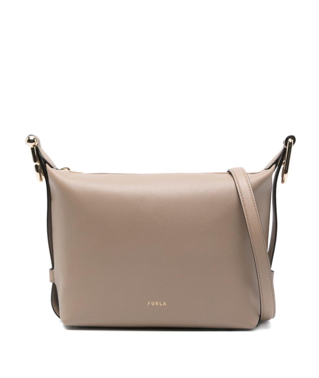 FURLA Бежевая кожаная сумка тоут, фото 1