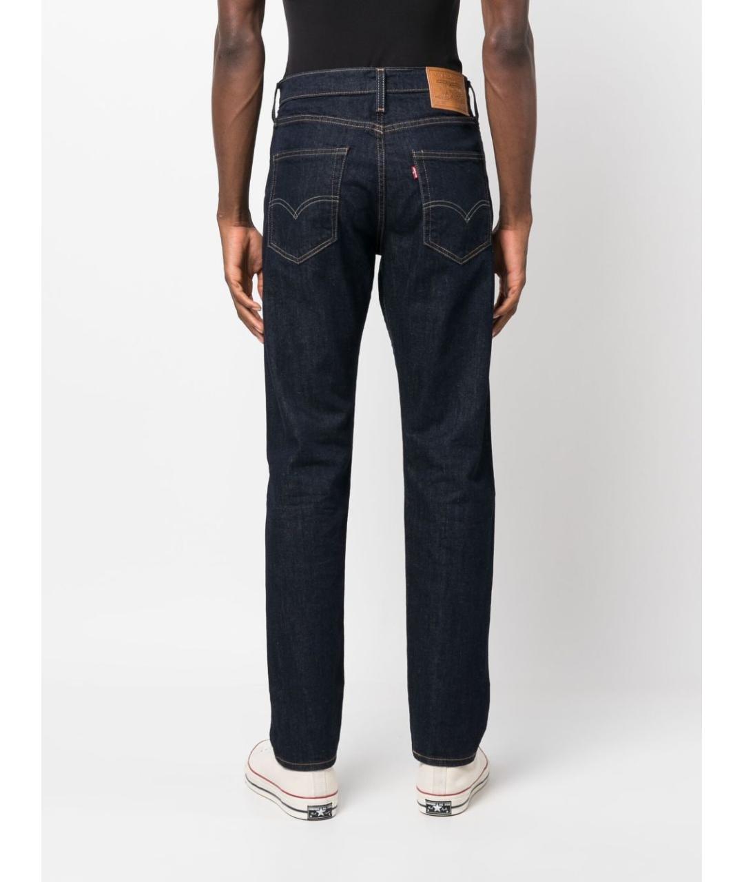 LEVI'S Темно-синие хлопковые прямые джинсы, фото 2