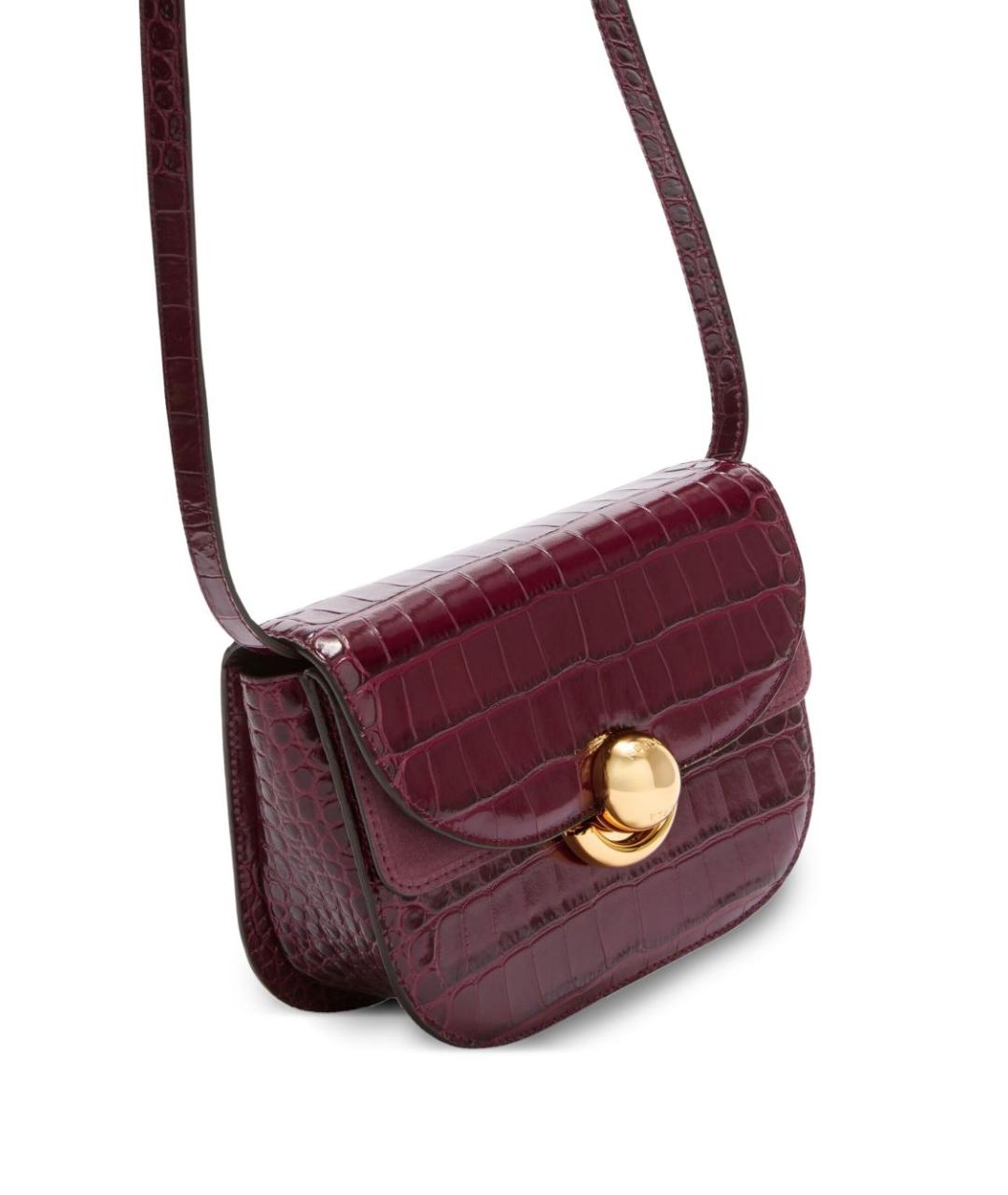 FURLA Бордовая кожаная сумка через плечо, фото 4
