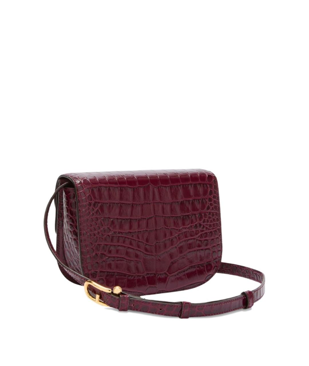 FURLA Бордовая кожаная сумка через плечо, фото 2