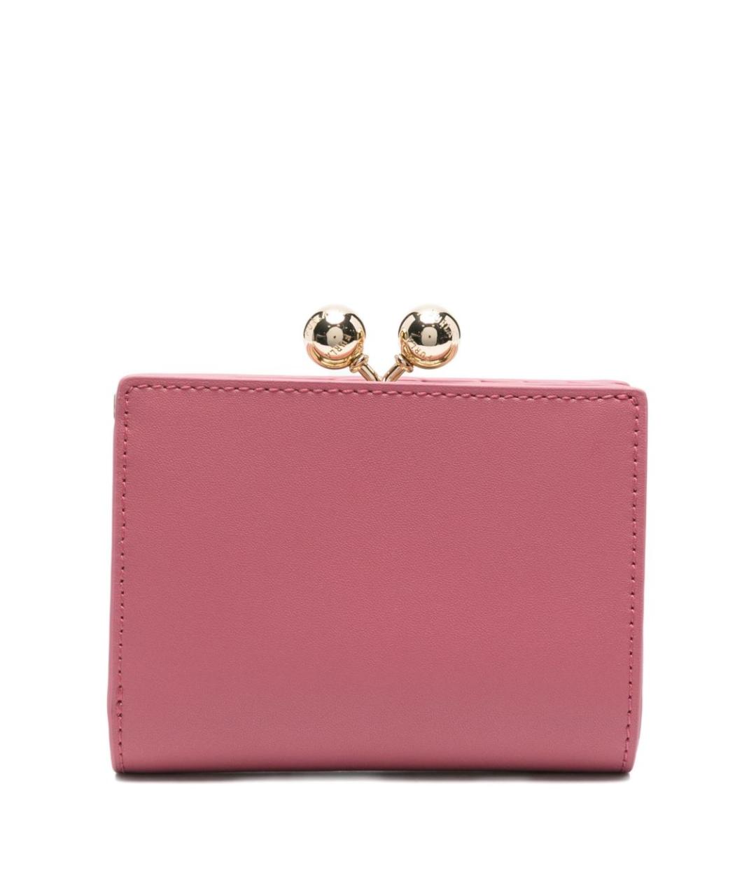 FURLA Розовый кожаный кошелек, фото 2
