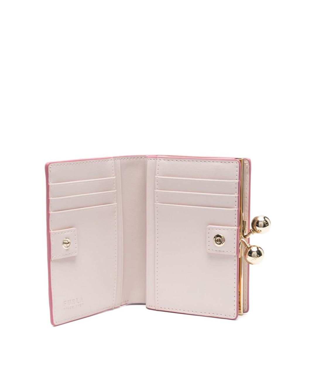 FURLA Розовый кожаный кошелек, фото 3