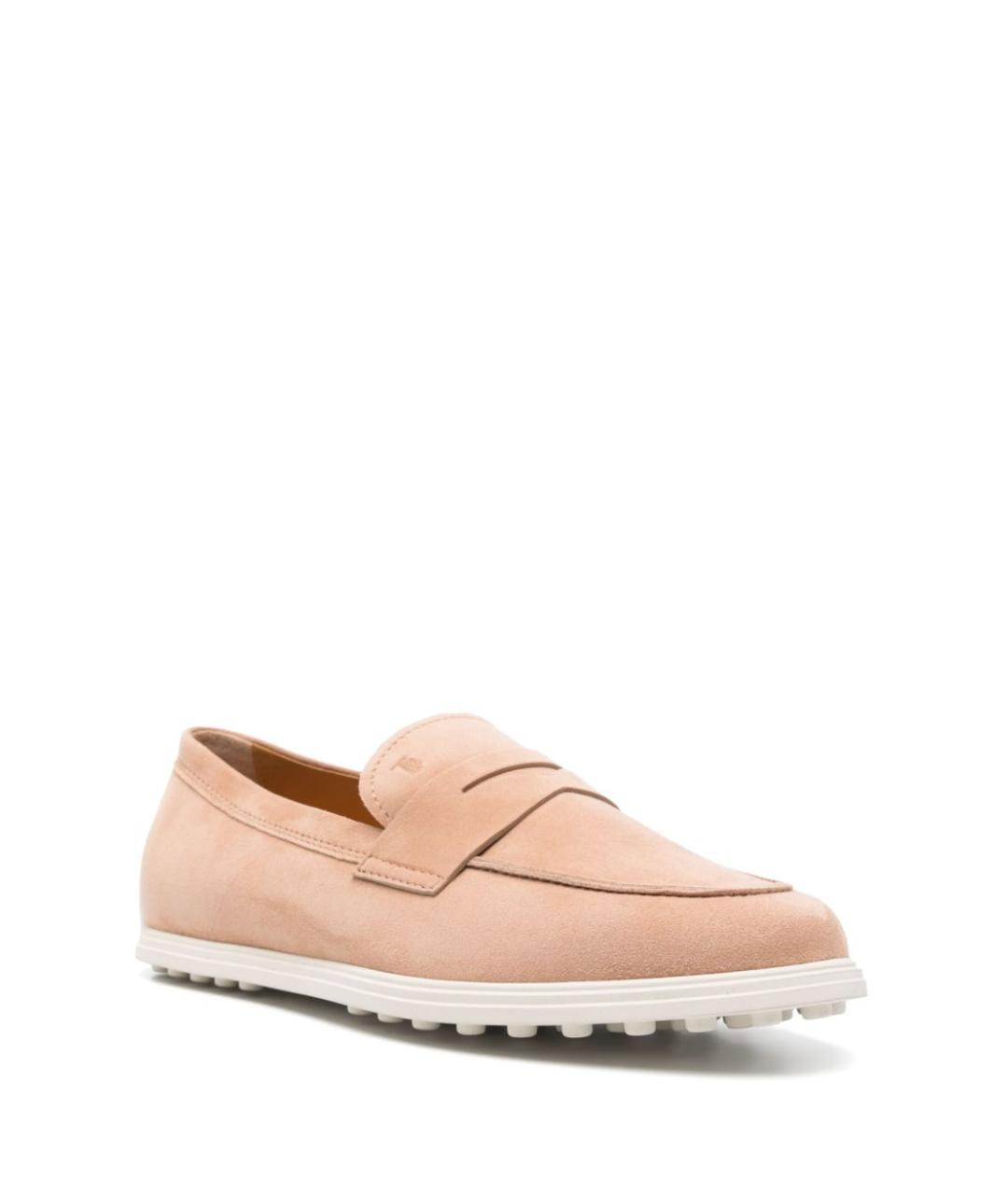 TOD'S Розовые замшевые лоферы, фото 4