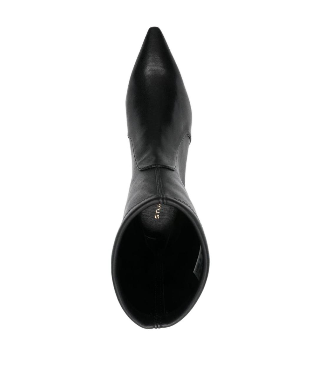 STUART WEITZMAN Черные кожаные ботильоны, фото 3