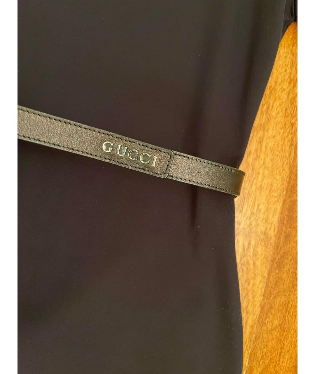 GUCCI Черное хлопко-эластановое коктейльное платье, фото 3