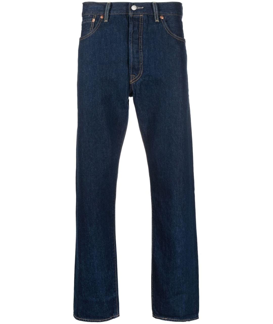LEVI'S Темно-синие хлопковые прямые джинсы, фото 1