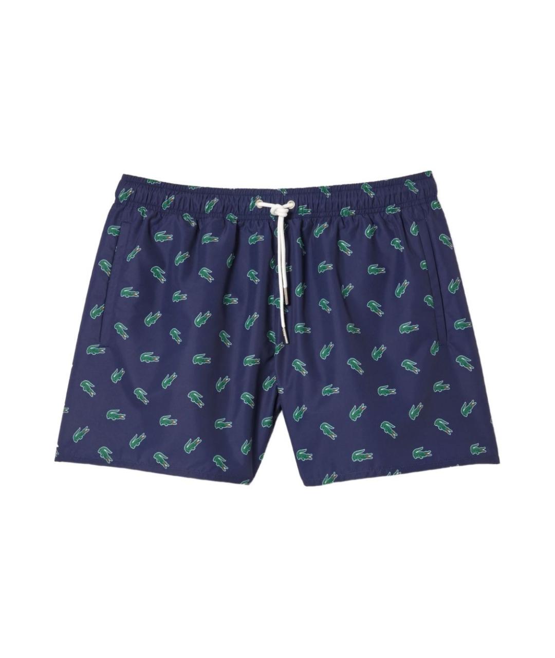 LACOSTE Синие полиэстеровые шорты, фото 1