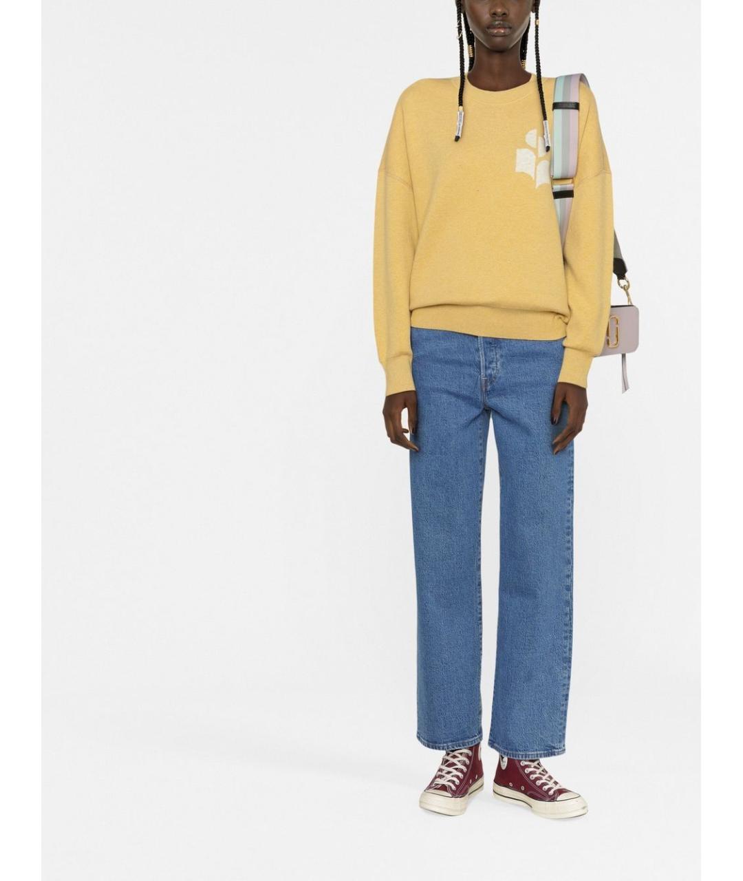 LEVI'S Синие хлопковые прямые джинсы, фото 2