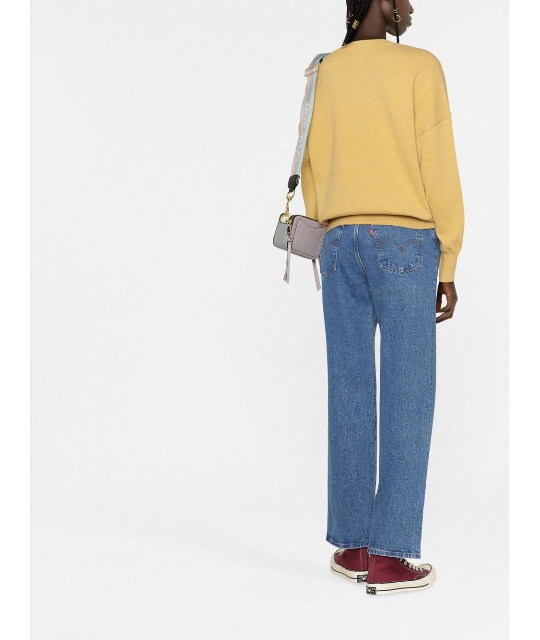 LEVI'S Синие хлопковые прямые джинсы, фото 4