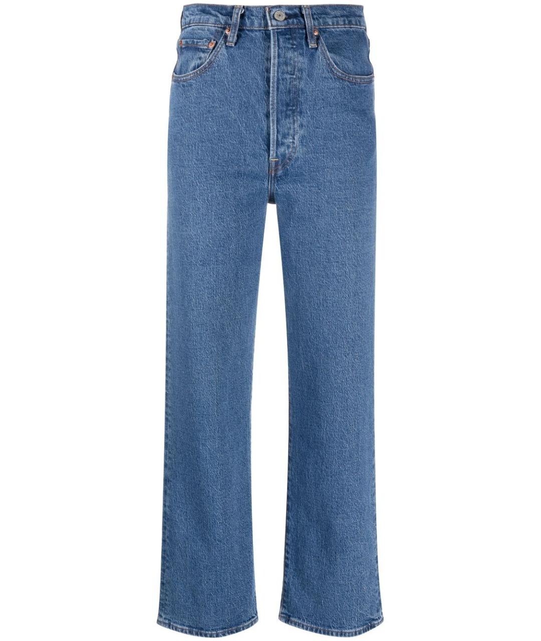 LEVI'S Синие хлопковые прямые джинсы, фото 1