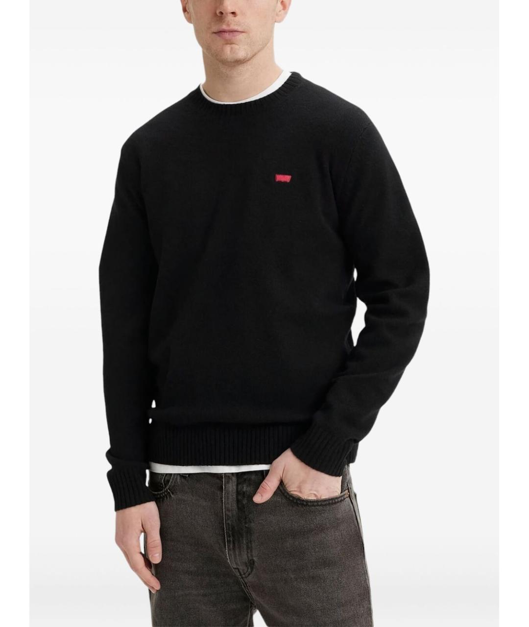 LEVI'S Черный шерстяной джемпер / свитер, фото 2