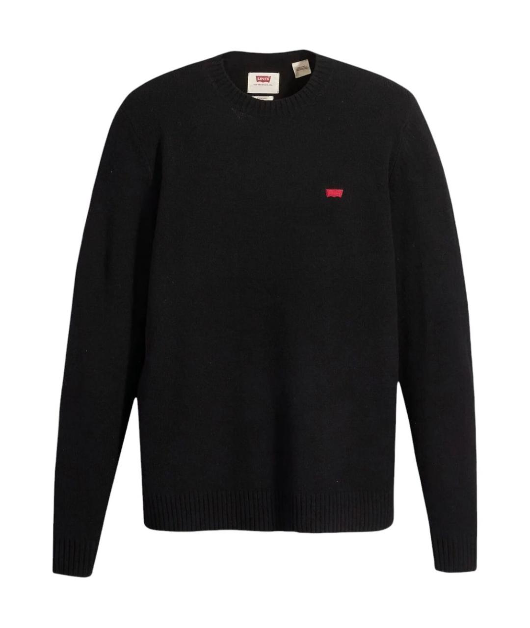 LEVI'S Черный шерстяной джемпер / свитер, фото 1