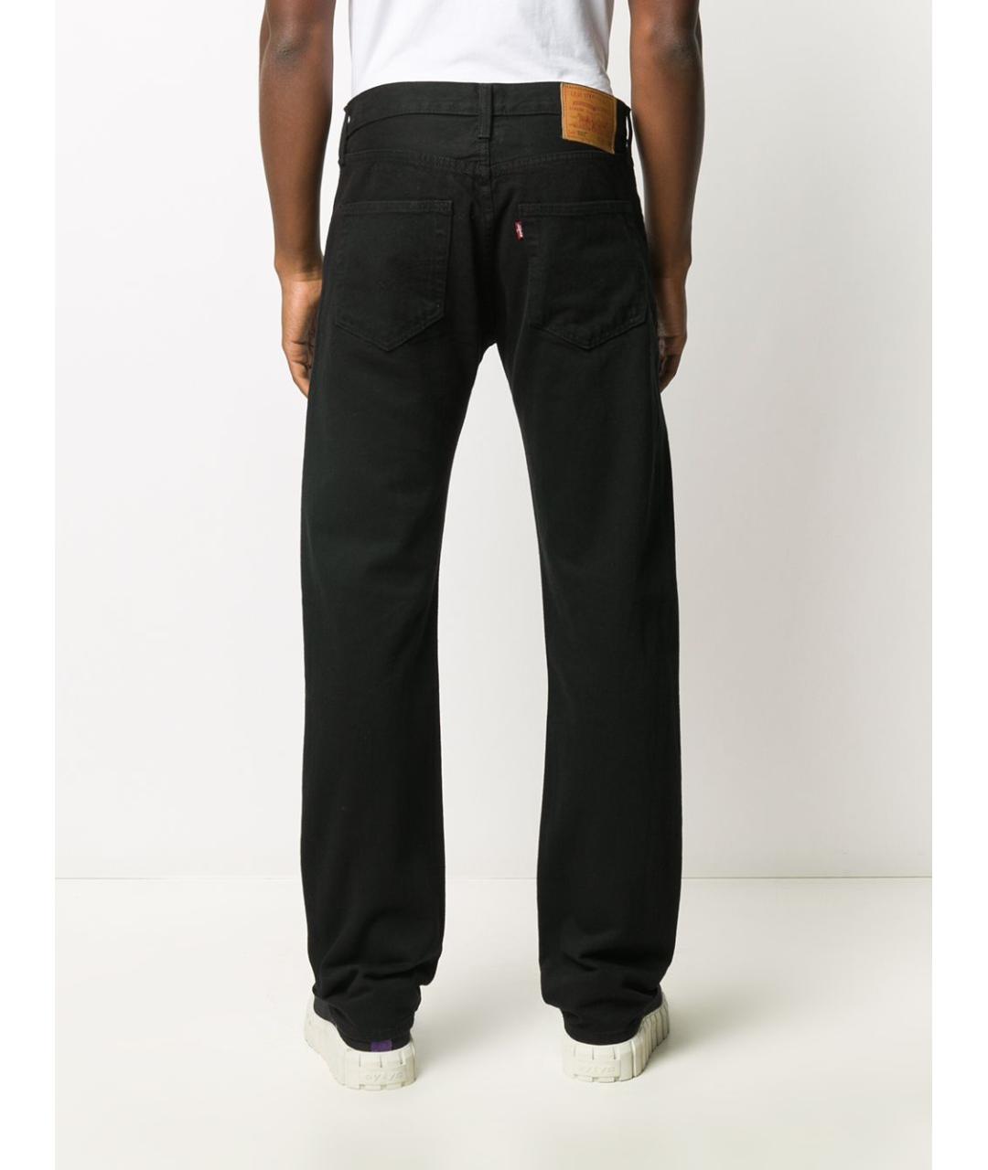 LEVI'S Черные хлопковые прямые джинсы, фото 3