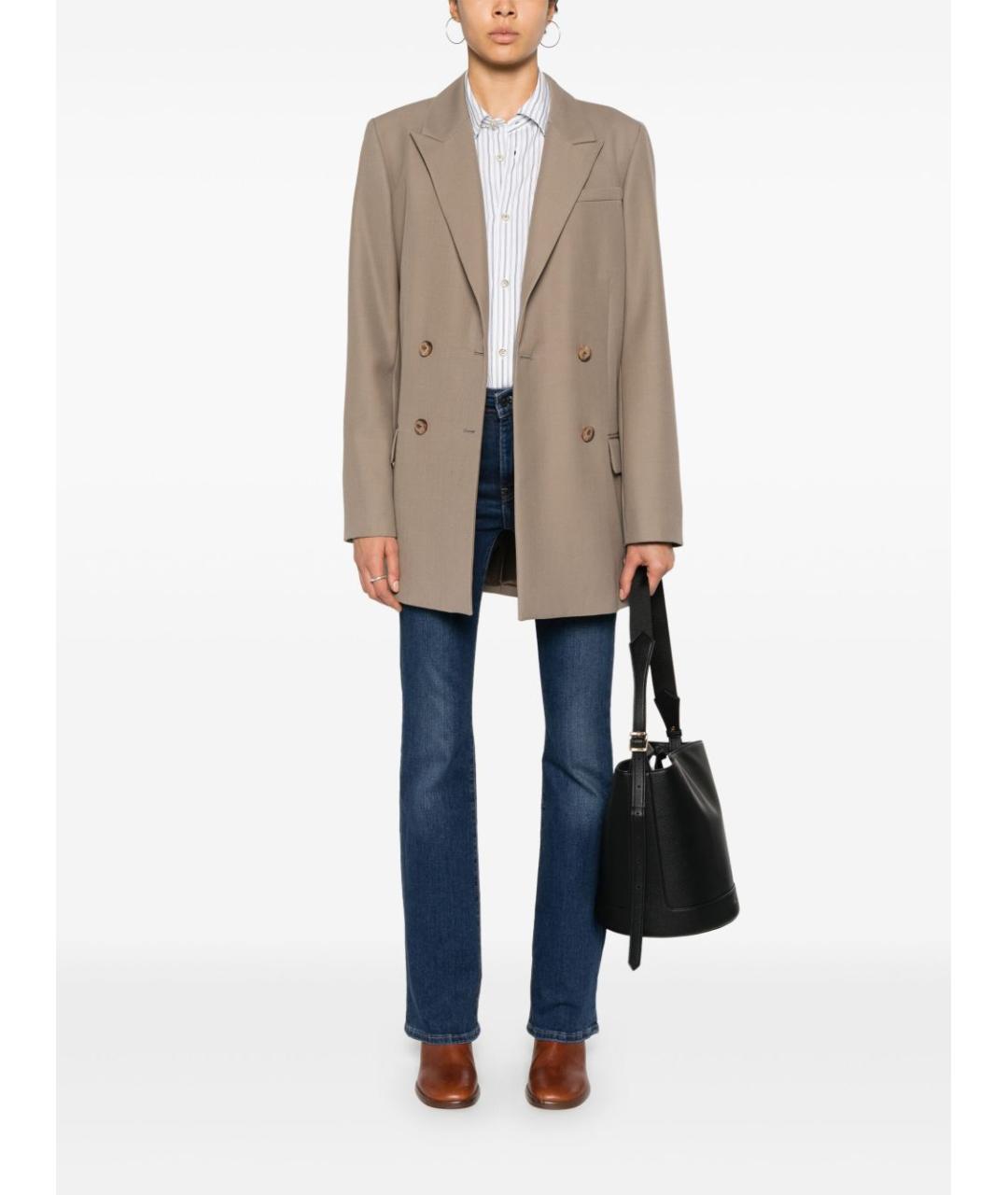 LEVI'S Синие хлопковые прямые джинсы, фото 2
