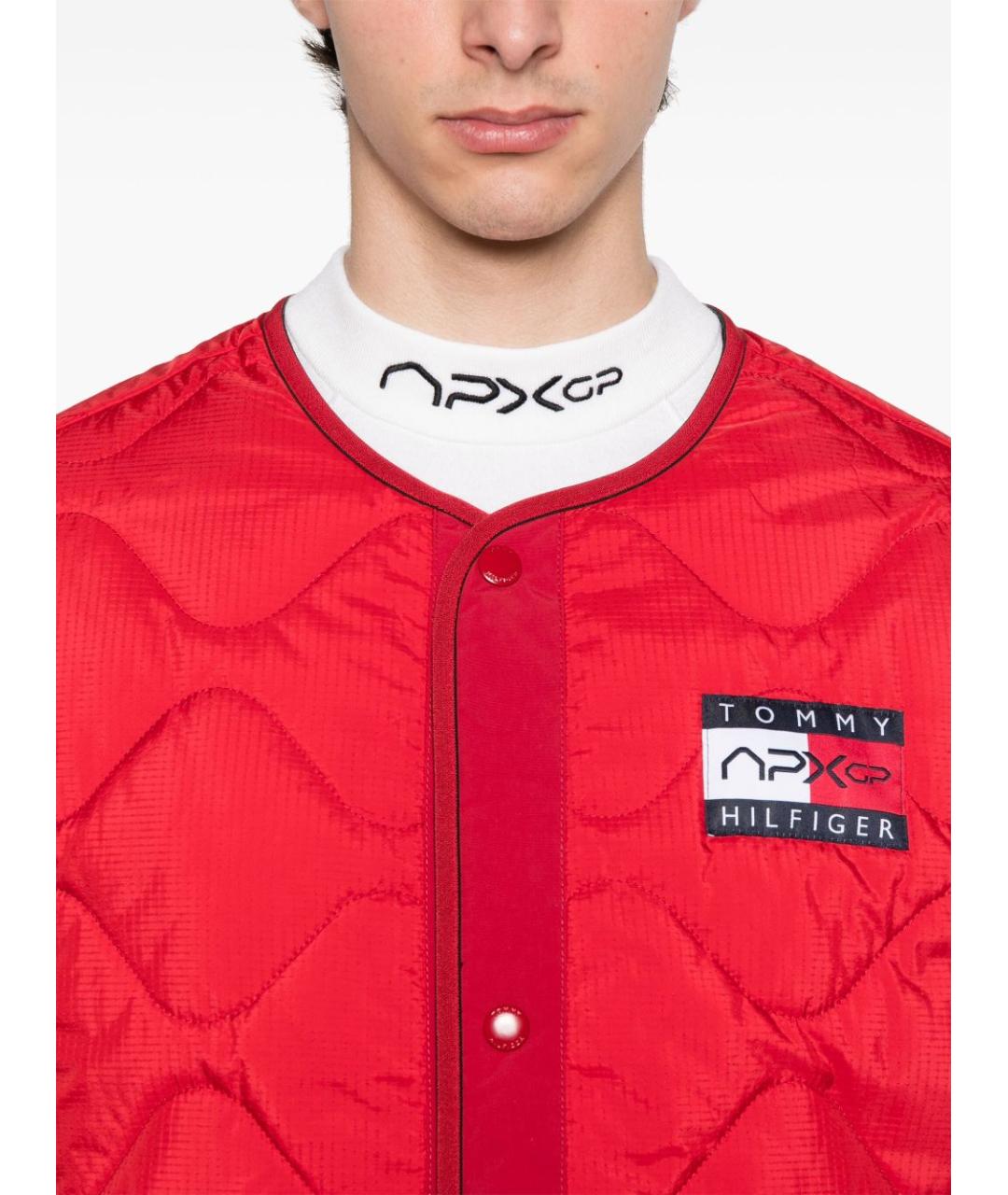 TOMMY HILFIGER Красная синтетическая куртка, фото 4