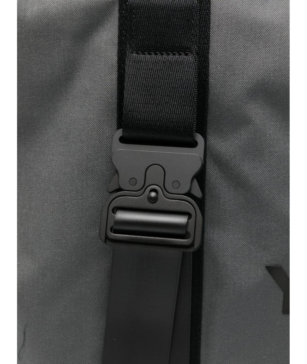 Y-3 Серая синтетическая сумка тоут, фото 5