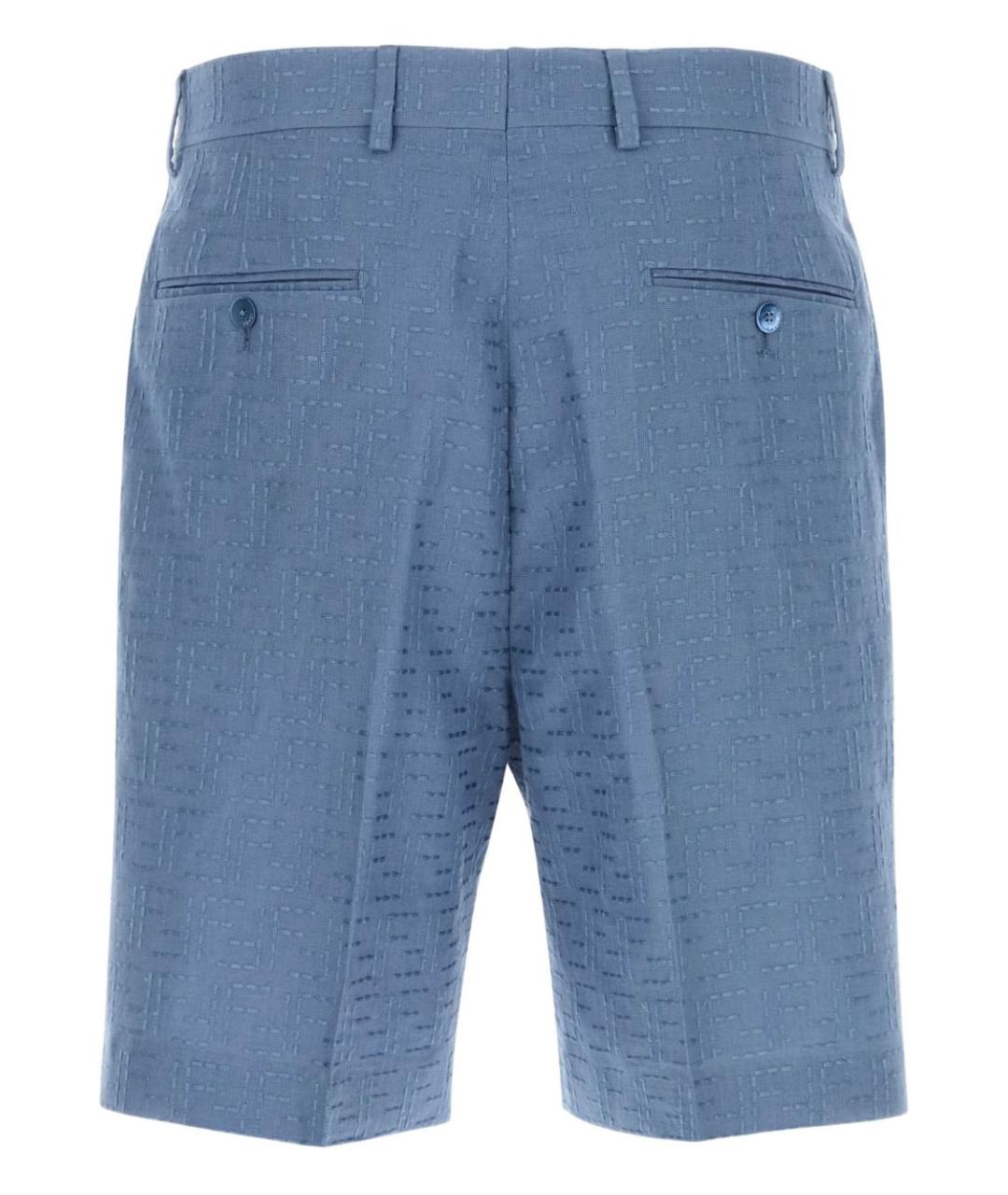 FENDI Голубые хлопковые шорты, фото 2