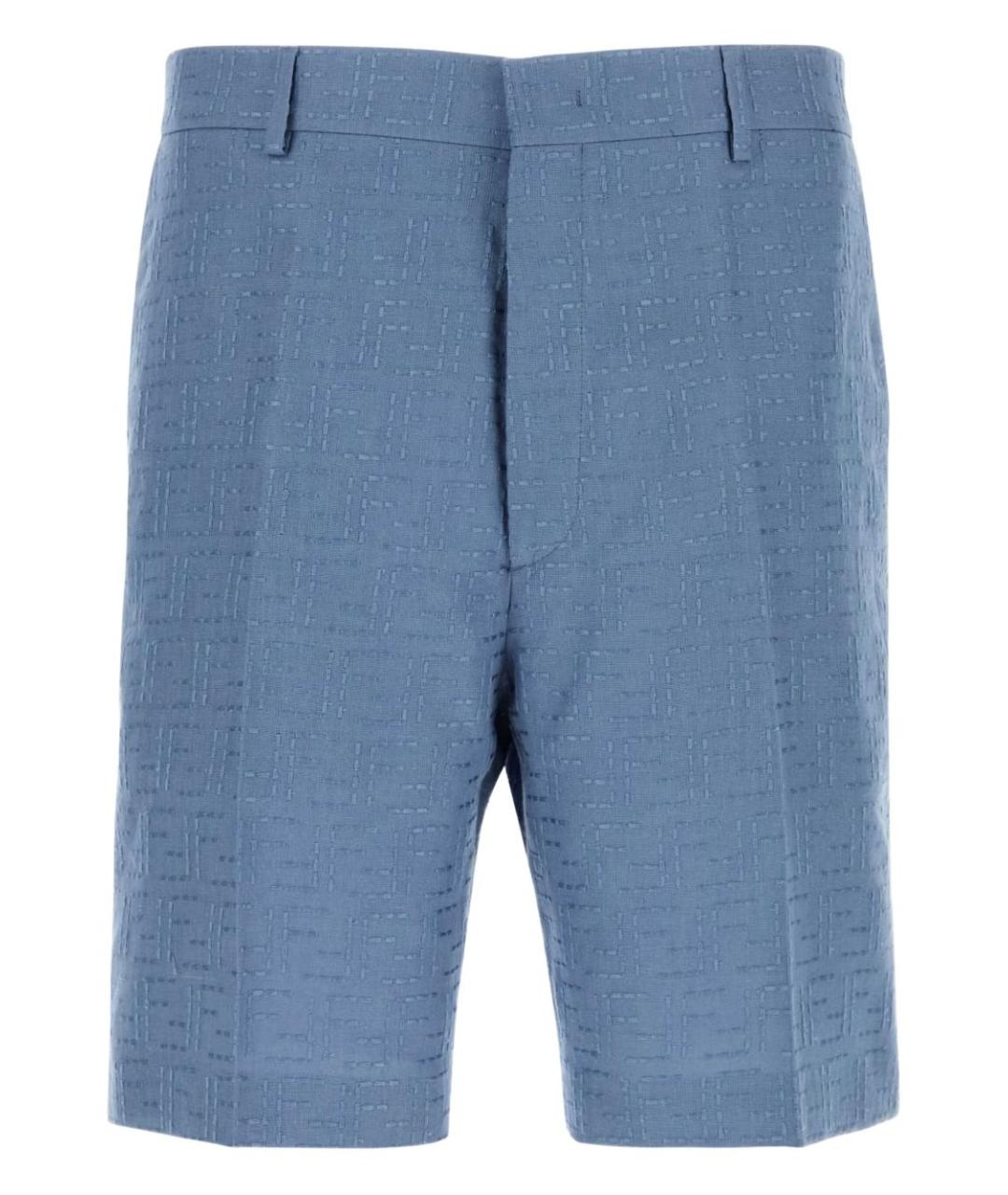 FENDI Голубые хлопковые шорты, фото 1