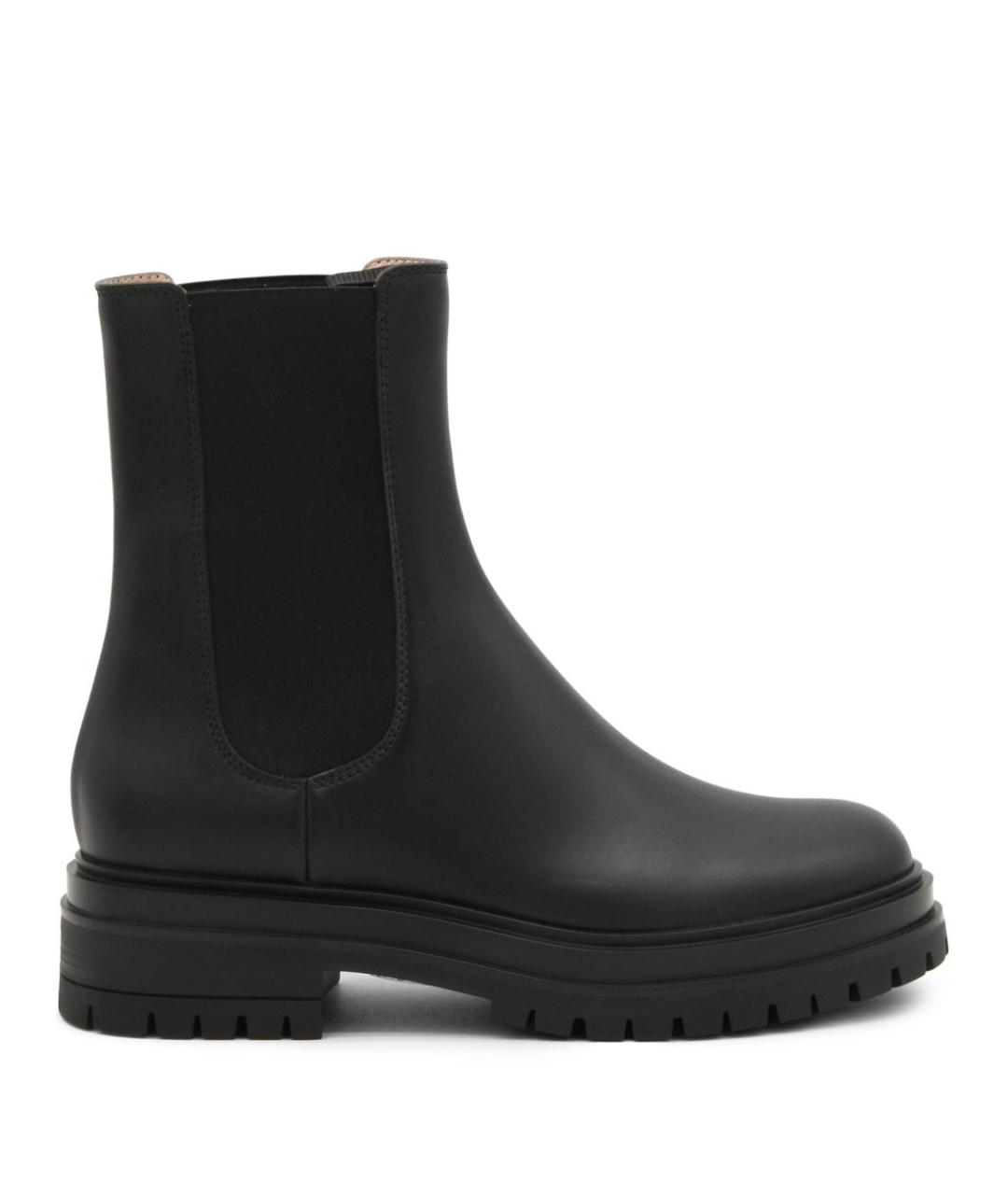 GIANVITO ROSSI Черные кожаные ботинки, фото 1