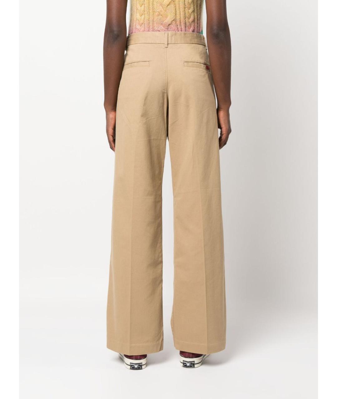 LEVI'S Бежевые хлопковые прямые джинсы, фото 2