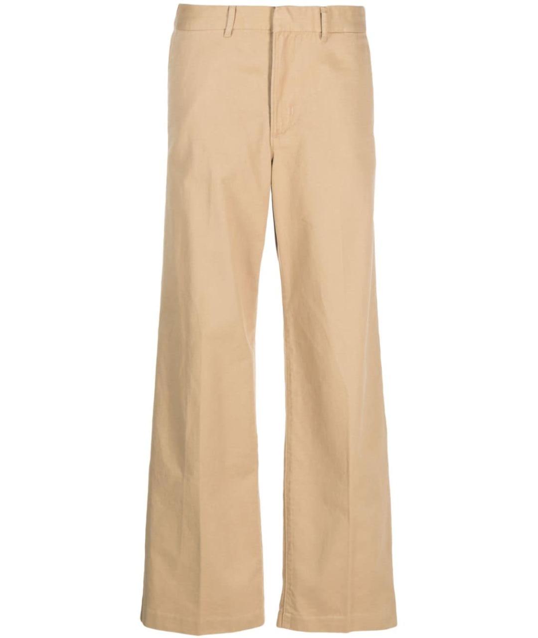 LEVI'S Бежевые хлопковые прямые джинсы, фото 1