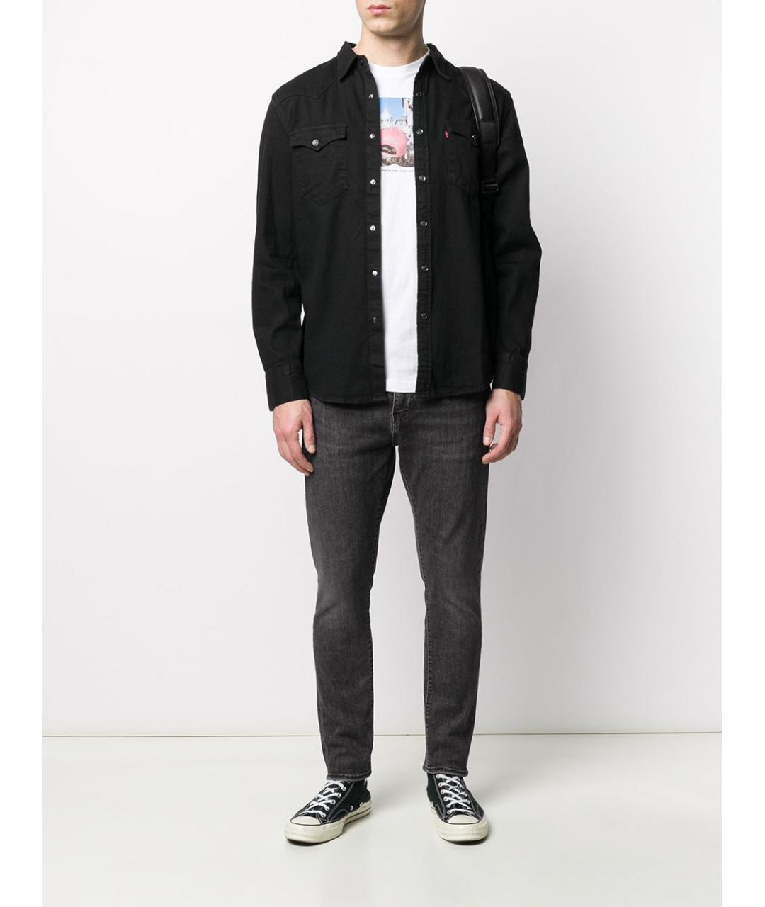 LEVI'S Черная хлопковая кэжуал рубашка, фото 2