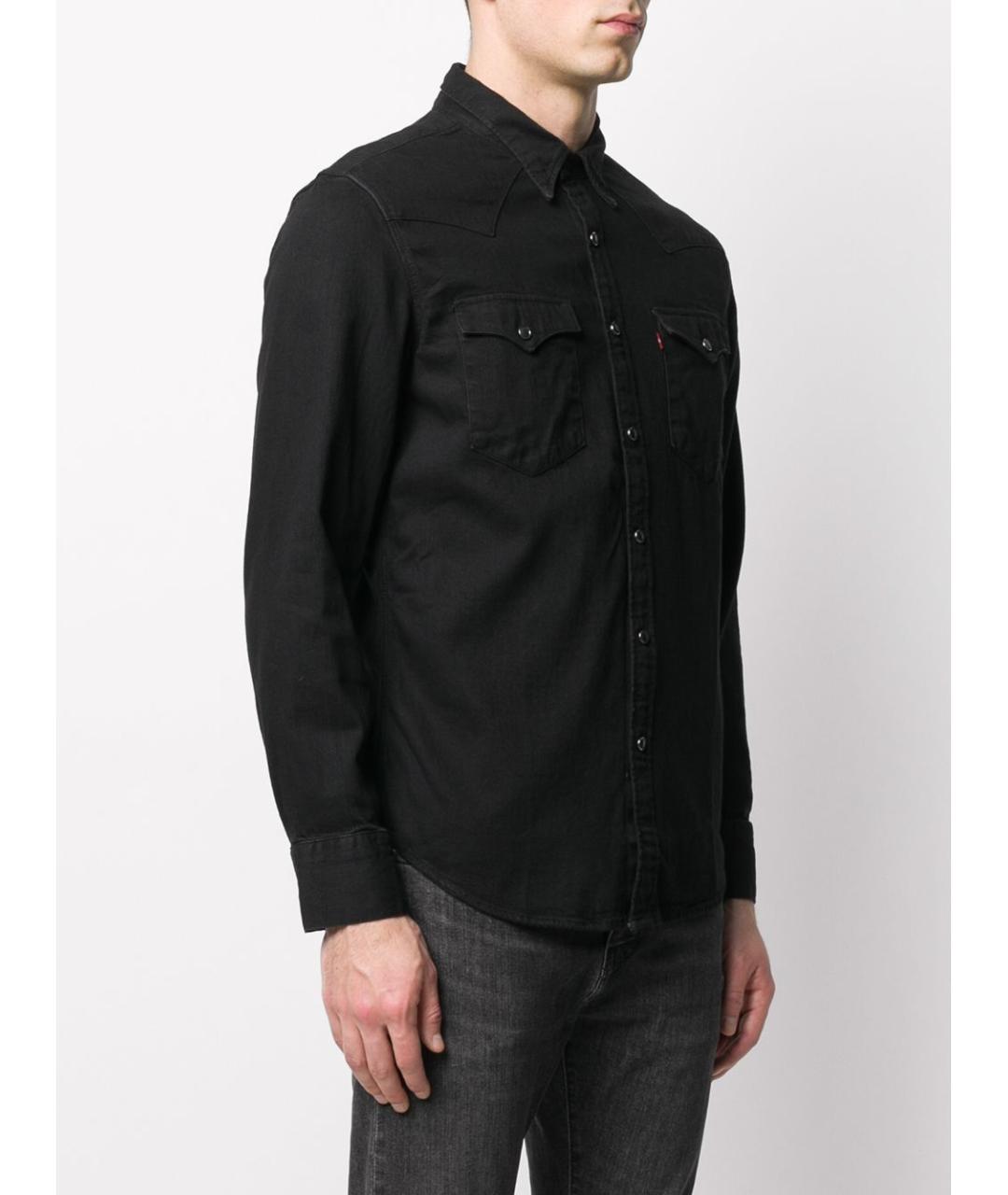 LEVI'S Черная хлопковая кэжуал рубашка, фото 5