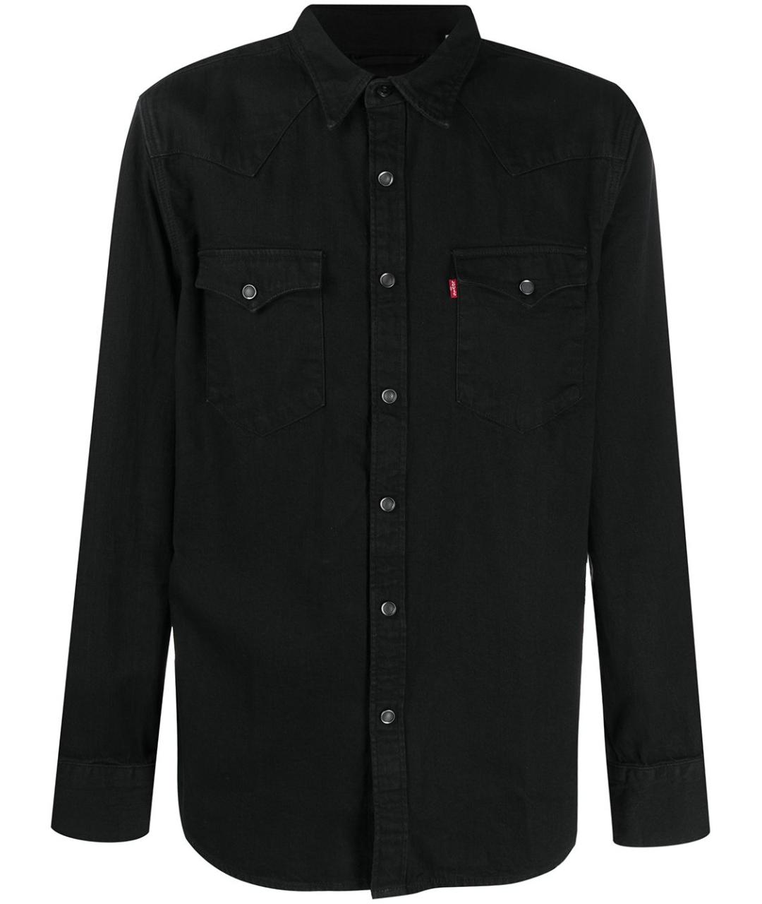 LEVI'S Черная хлопковая кэжуал рубашка, фото 1