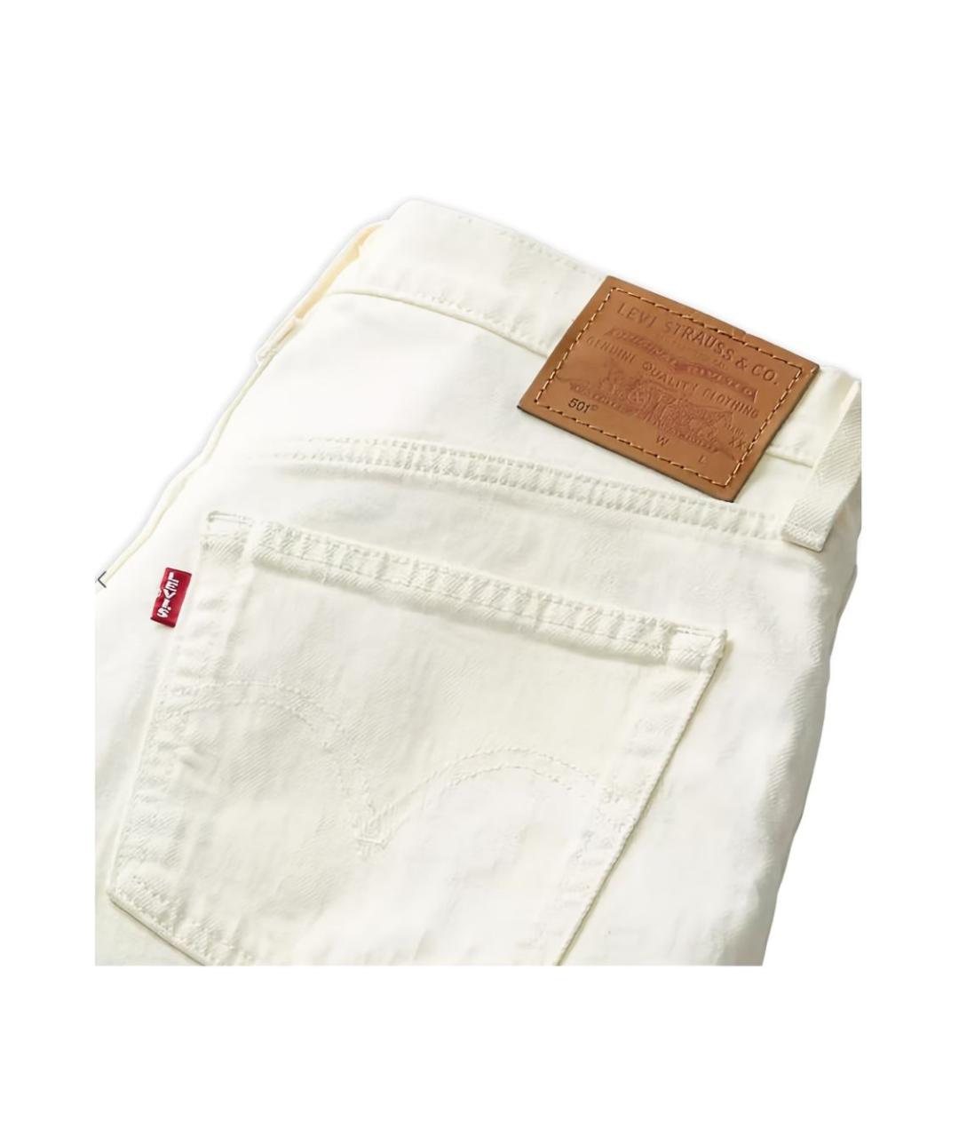 LEVI'S Бежевые хлопковые прямые джинсы, фото 2
