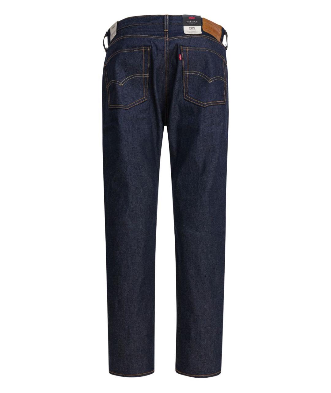 LEVI'S Темно-синие хлопковые прямые джинсы, фото 3
